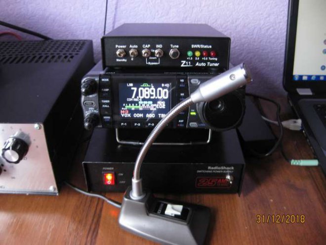 -  Icom ic-7000+  LDG Z11+PS RadioShack 25A+ Desk microphone SM-6    .    ,  