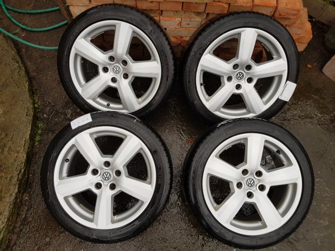 2. Оригінальні диски Volkswagen R17 з резиною (passat, touran, caddy)PCD 5x1127