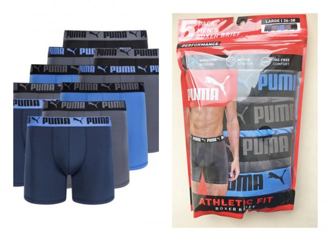 :  Puma Performance Boxer Briefs. 