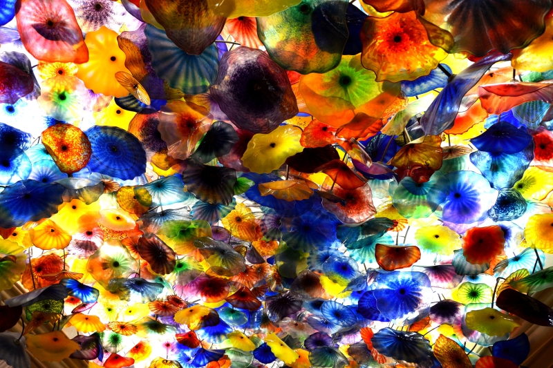 Dale Chihuly installation at the Hotel&Casino "Bellagio", Las Vegas