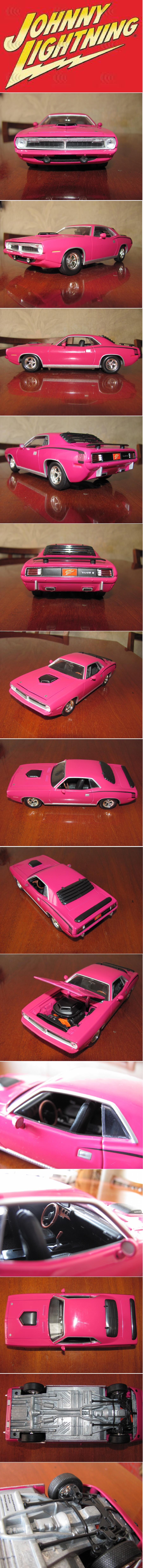                ,     .Plymouth Hemi Barracuda 1970Johnny Lightning 1:24Made in Cina     USA   Jada Toys ,  