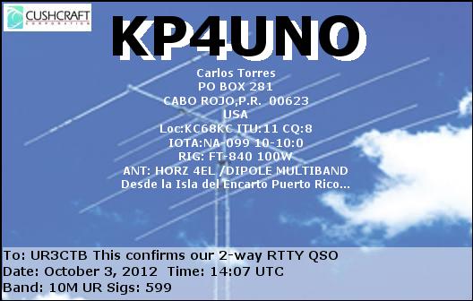 KP4 in RTTY on 10m