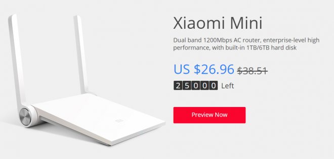    Xiaomi Mini WIFI Router  $21,96 ( 26,96   5/25     Alipay).     - $28    10/69 -   XRN2,     15/149