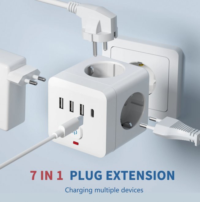 ���������� 7-�-1 - 3 ������� ������� ������, 3 USB, 1 Type-C, �� �������� �� ��������������.200 ���