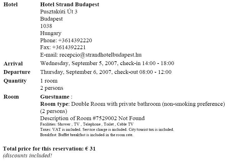 �������� ������� �� ������������ ����� (���������� ����� booking.com)