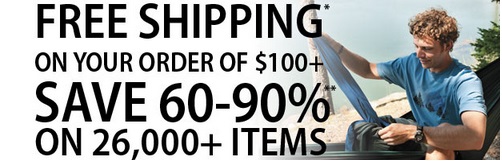 TODAY ONLY - Online Exclusive.FREE SHIPPING on $100+ Save 60-90% on 26,000+ Items